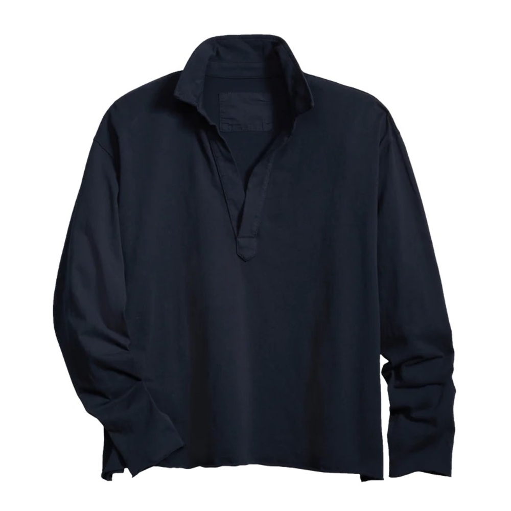 Frank & Eileen Patrick Popover Henley - Triple Fleece - Navy